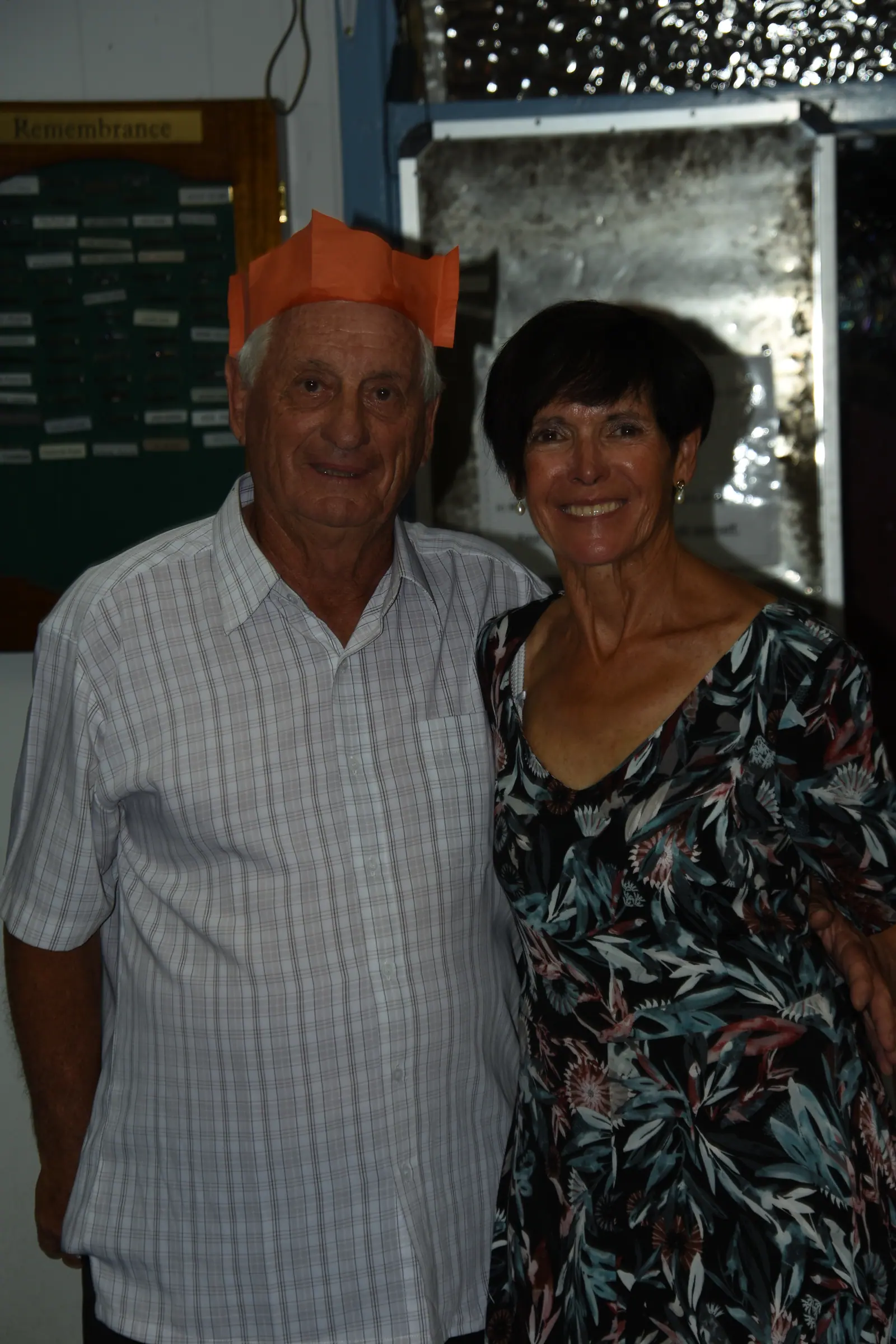 Two members photographed together at a club social evening